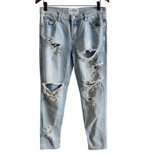 One Teaspoon Medium Rise Awesome Baggies Jeans Size 25